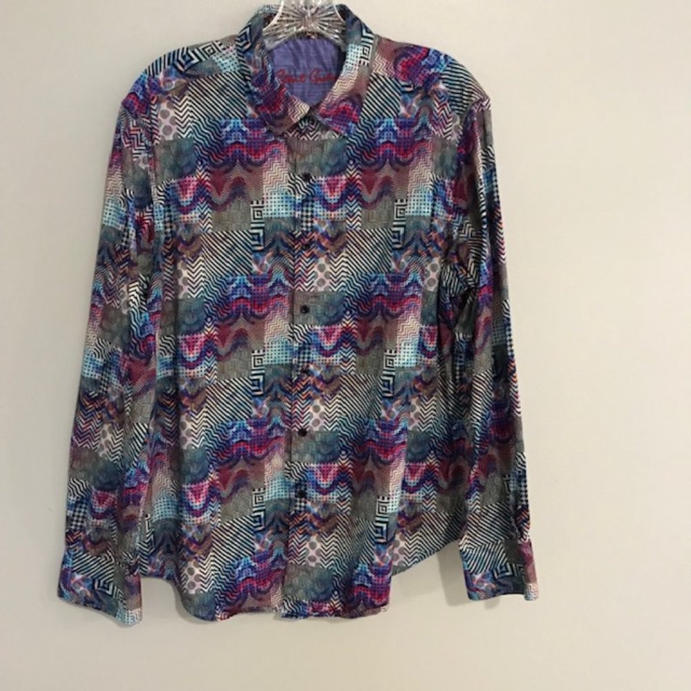 ROBERT GRAHAM Men's Long Sleeve Button Down Sport Shirt - Size XL